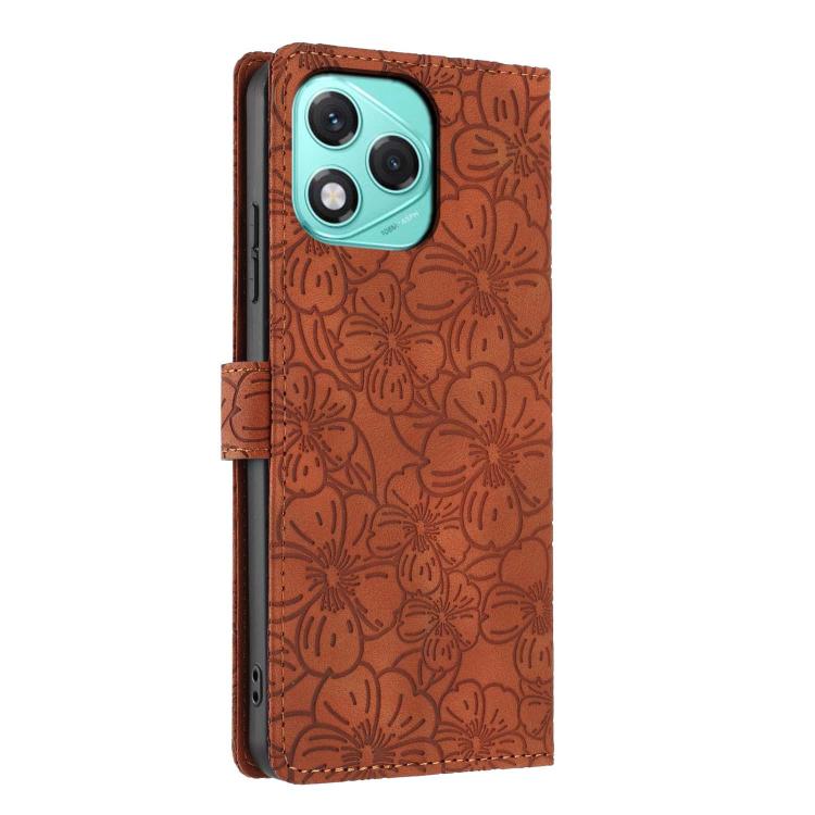 For Honor 400 Lite Global Cherry Blossoms Embossed Leather Phone Case