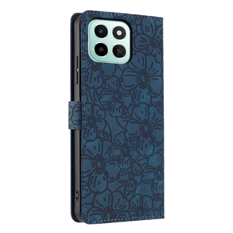 For Honor X6c 4G Cherry Blossoms Embossed Leather Phone Case