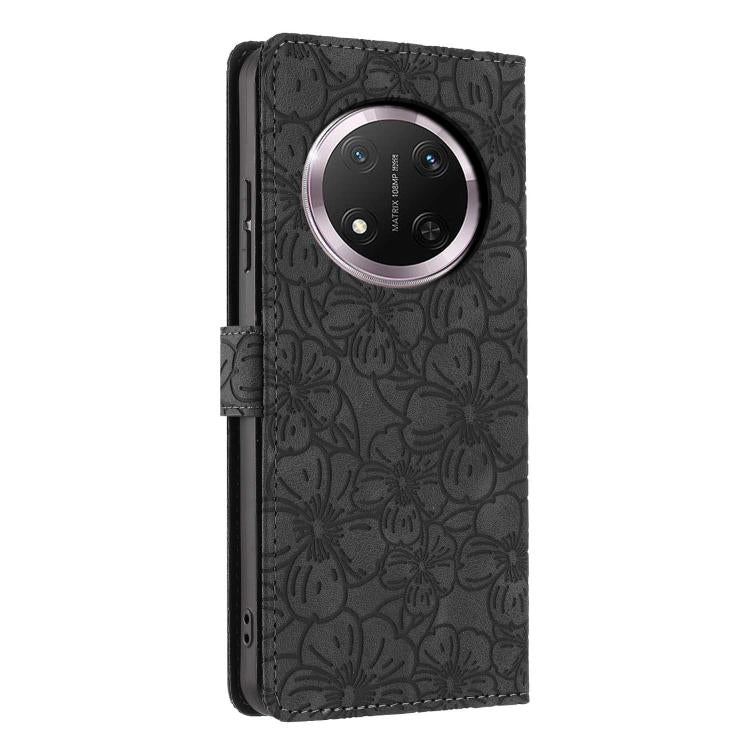 For Honor X9c Cherry Blossoms Embossed Leather Phone Case