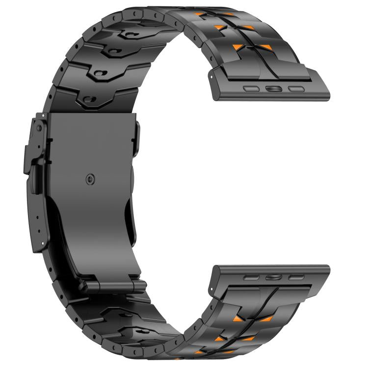 For Apple Watch 46mm / 49mm / 45mm / 44mm 26mm Wide Dual-color Detachable Safety Clasp Titanium Alloy Watch Band