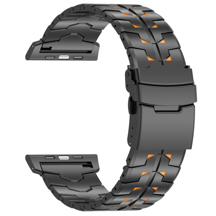 For Apple Watch 46mm / 49mm / 45mm / 44mm 26mm Wide Dual-color Detachable Safety Clasp Titanium Alloy Watch Band
