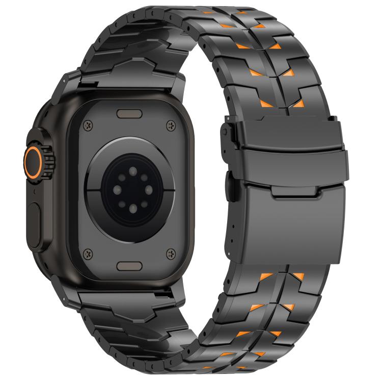 For Apple Watch 46mm / 49mm / 45mm / 44mm 26mm Wide Dual-color Detachable Safety Clasp Titanium Alloy Watch Band