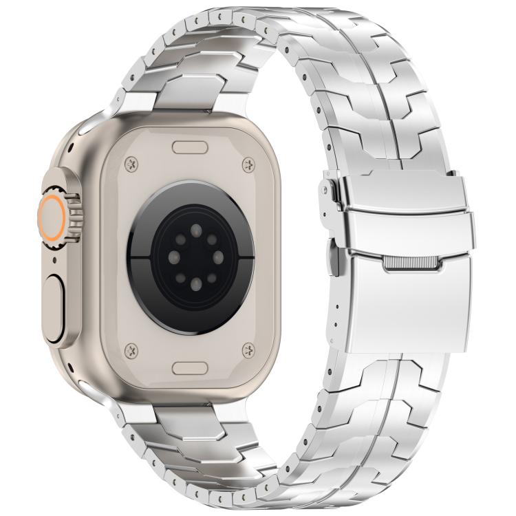 For Apple Watch 46mm / 49mm / 45mm / 44mm Detachable Safety Clasp Titanium Alloy Watch Band