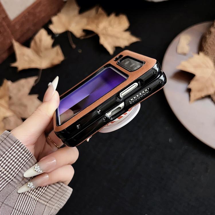 For Huawei Pura X Side Buckle MagSafe Magnetic PC Phone Case - Brown