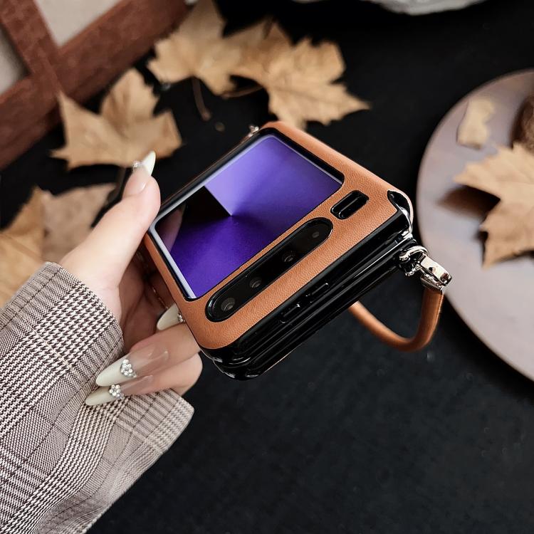 For Huawei Pura X Side Buckle MagSafe Magnetic PC Phone Case - Brown