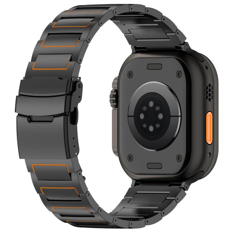 For Apple Watch 42mm / 41mm / 40mm / 38mm I-shaped Safety Clasp Titanium Alloy Watch Band