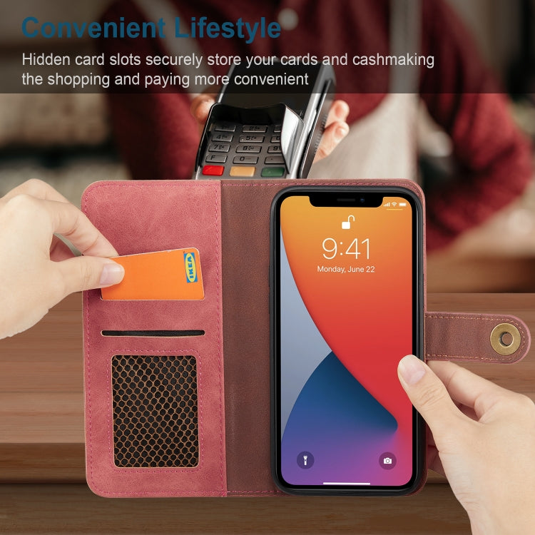 For iPhone 12 mini Retro Magnetic Horizontal Flip Leather Case with Card Slots & Wallet & Photo Frame & Detachable Back Cover