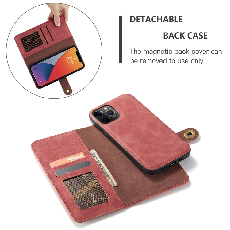 For iPhone 12 mini Retro Magnetic Horizontal Flip Leather Case with Card Slots & Wallet & Photo Frame & Detachable Back Cover