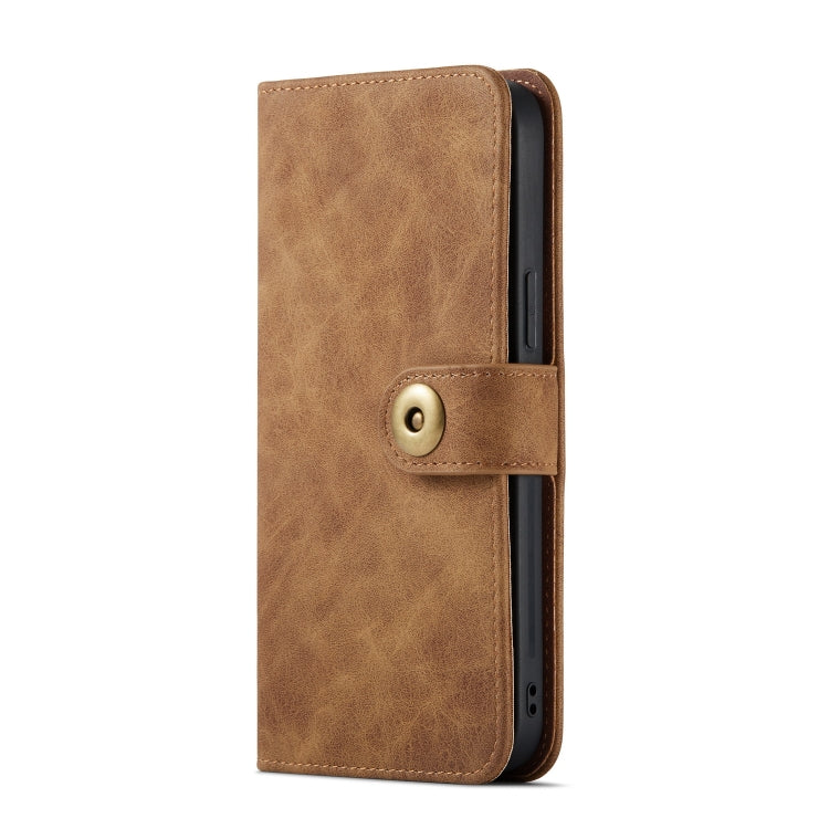 For iPhone 12 / 12 Pro Retro Magnetic Horizontal Flip Leather Case with Card Slots & Wallet & Photo Frame & Detachable Back Cover