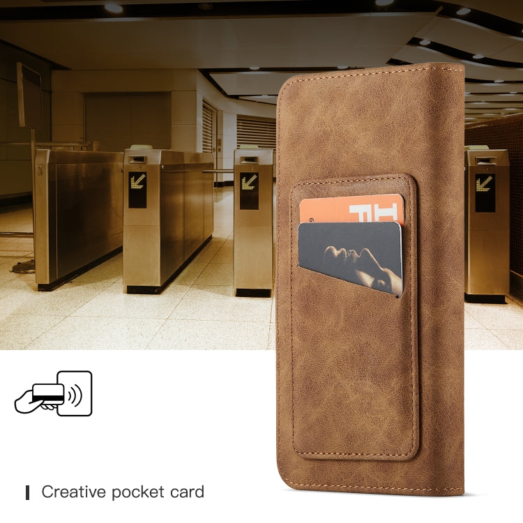 For iPhone 12 / 12 Pro Retro Magnetic Horizontal Flip Leather Case with Card Slots & Wallet & Photo Frame & Detachable Back Cover