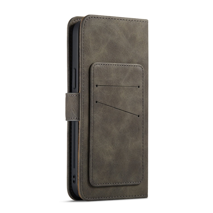 For iPhone 12 Pro Max Retro Magnetic Horizontal Flip Leather Case with Card Slots & Wallet & Photo Frame & Detachable Back Cover