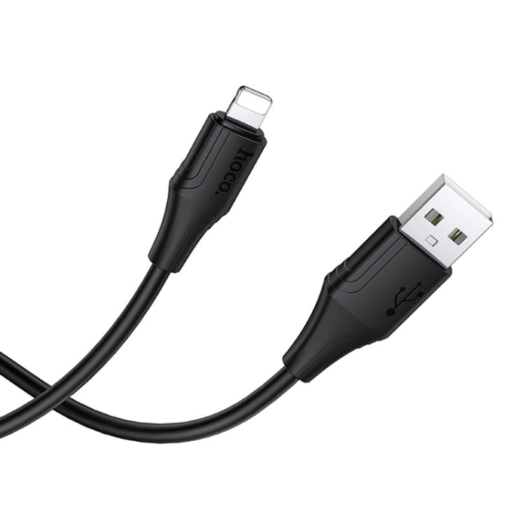 hoco X124 USB-A to 8 Pin Bien 2.4A Silicone Charging Data Cable, Length: 1m