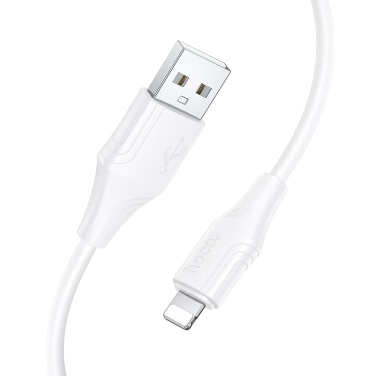 hoco X124 USB-A to 8 Pin Bien 2.4A Silicone Charging Data Cable, Length: 1m