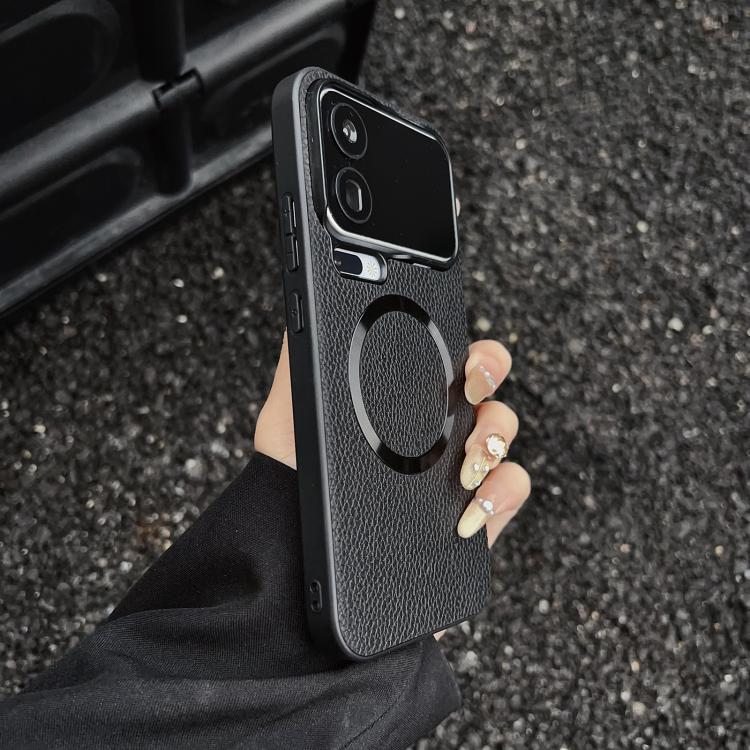 For Xiaomi 17 Pro Max CD Magsafe Magnetic Litchi Texture Phone Case