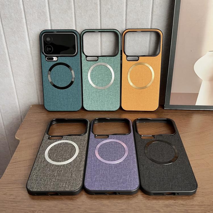 For Xiaomi 17 Pro Max CD Magsafe Magnetic Cloth Texture Phone Case