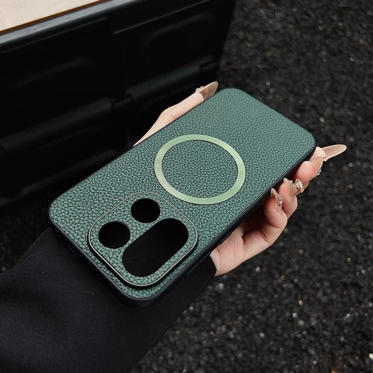 For OnePlus 15 CD Magsafe Magnetic Litchi Texture Phone Case