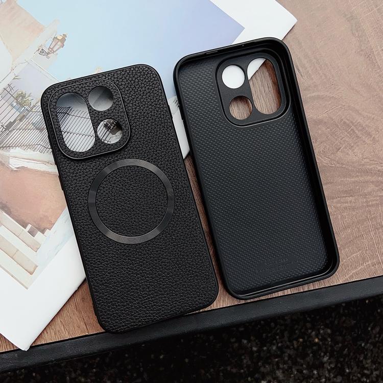 For OnePlus 15 CD Magsafe Magnetic Litchi Texture Phone Case