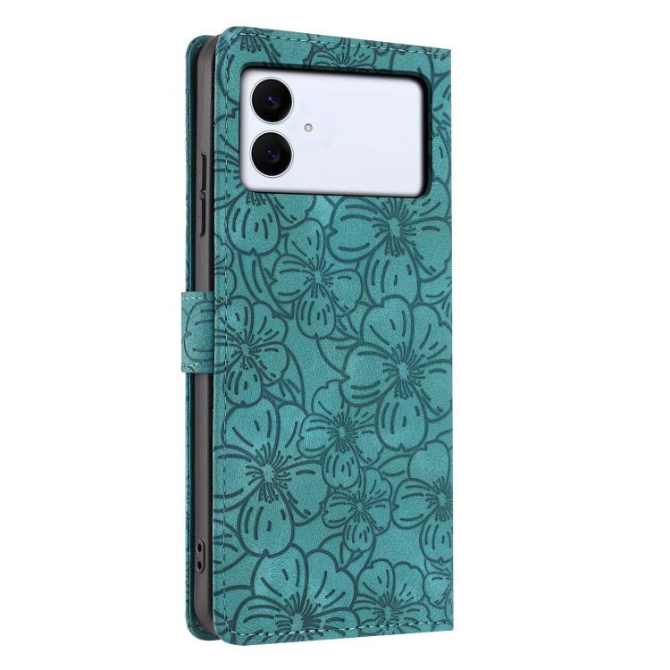For Samsung Galaxy S26 Edge 5G Cherry Blossoms Embossed Leather Phone Case