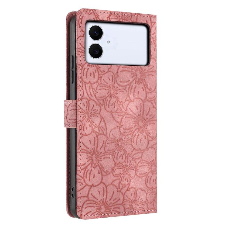 For Samsung Galaxy S26 Edge 5G Cherry Blossoms Embossed Leather Phone Case