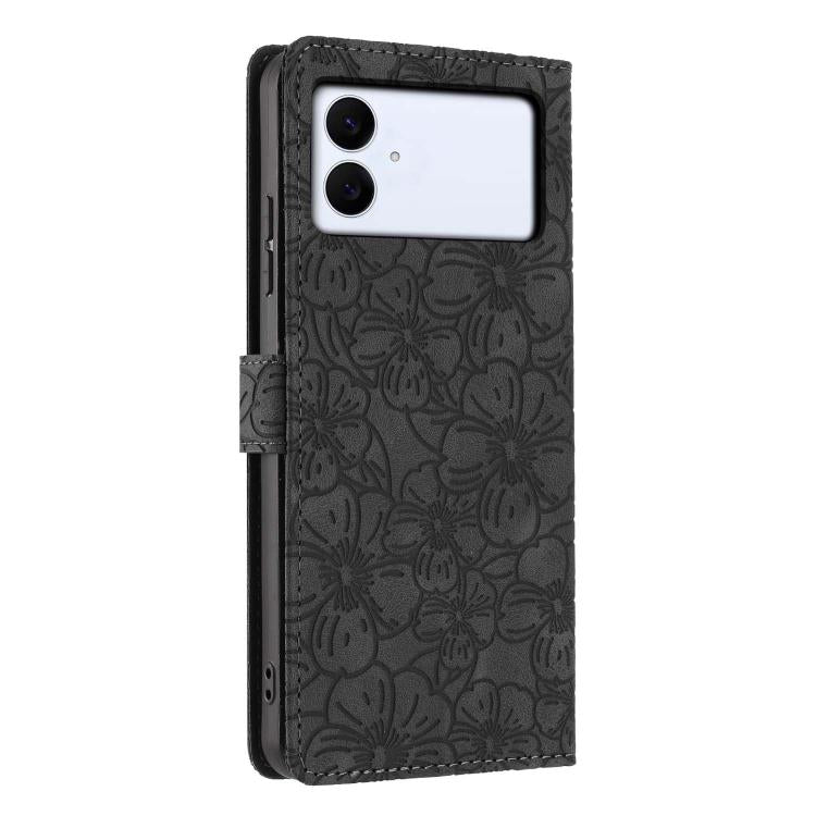 For Samsung Galaxy S26 Edge 5G Cherry Blossoms Embossed Leather Phone Case