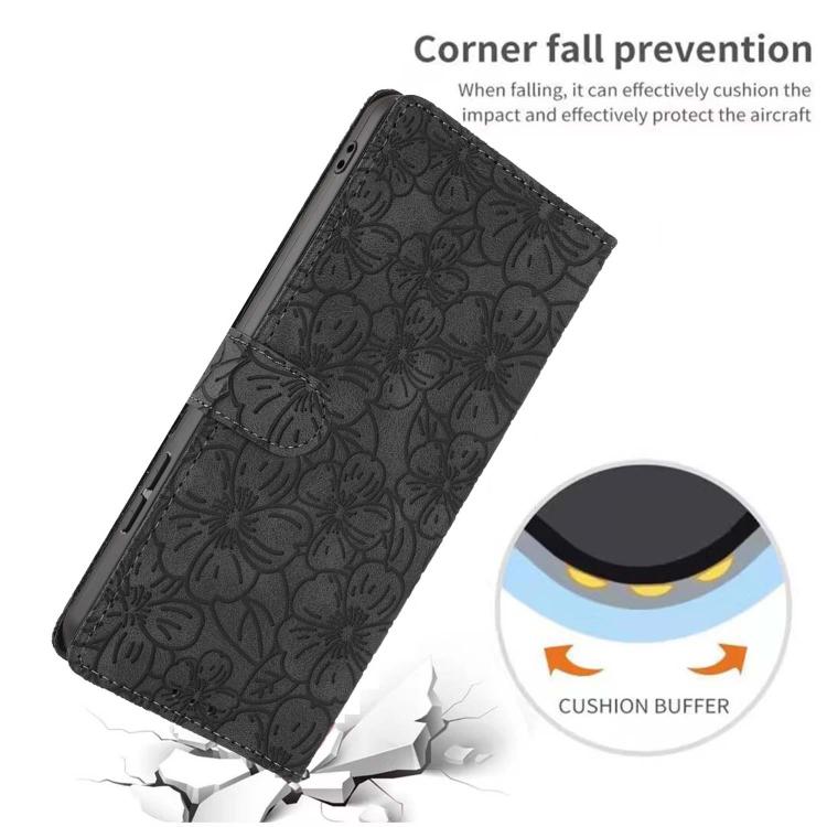For Samsung Galaxy S23 Ultra 5G Cherry Blossoms Embossed Leather Phone Case
