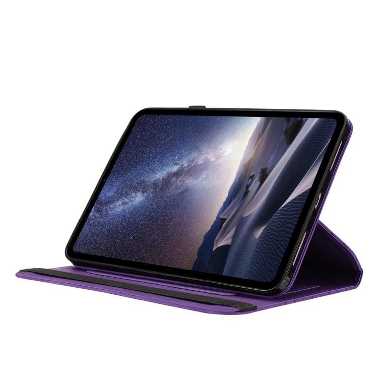 For Samsung Galaxy Tab A11 / A9 Rotatable Honeycomb Embossed Smart Leather Tablet Case