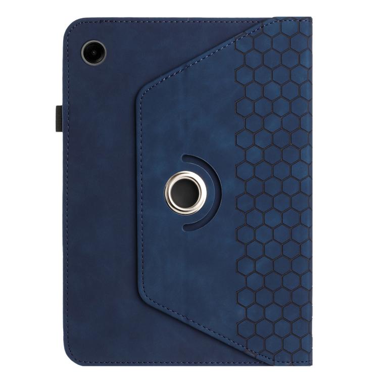 For Samsung Galaxy Tab A11 / A9 Rotatable Honeycomb Embossed Smart Leather Tablet Case