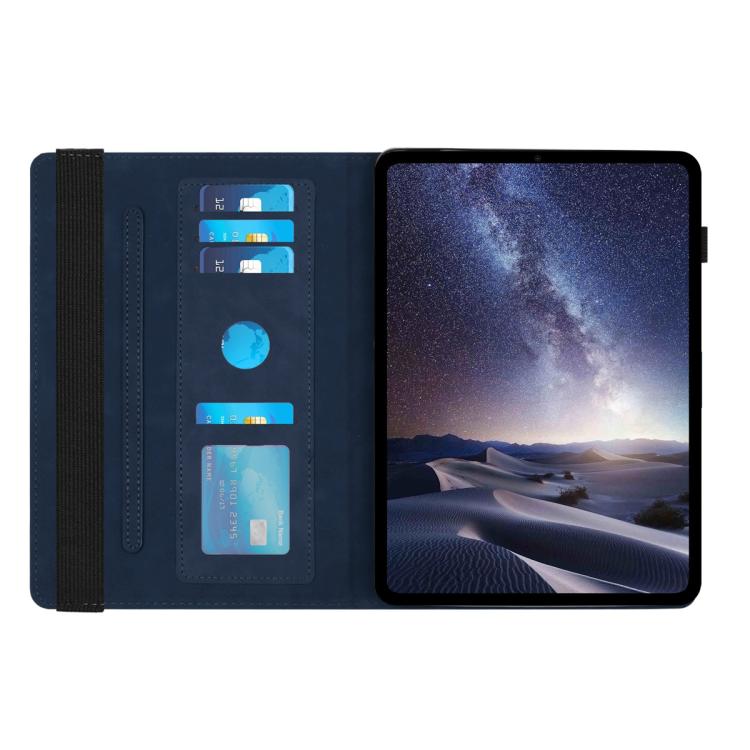 For Samsung Galaxy Tab A11 / A9 Rotatable Honeycomb Embossed Smart Leather Tablet Case