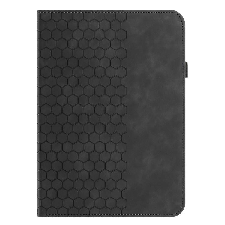 For Samsung Galaxy Tab A11 / A9 Rotatable Honeycomb Embossed Smart Leather Tablet Case