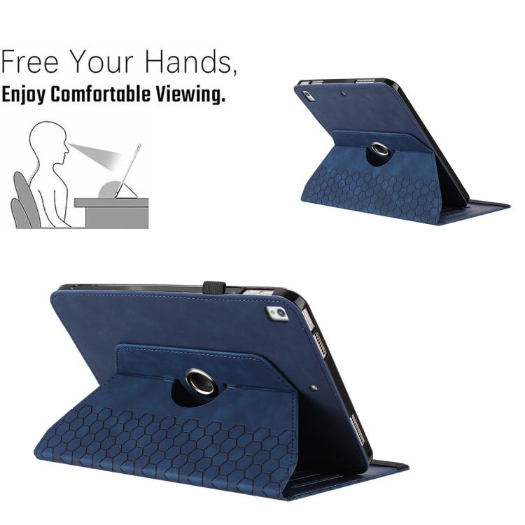 For Samsung Galaxy Tab S6 Lite 2020 P610 Rotatable Honeycomb Embossed Smart Leather Tablet Case