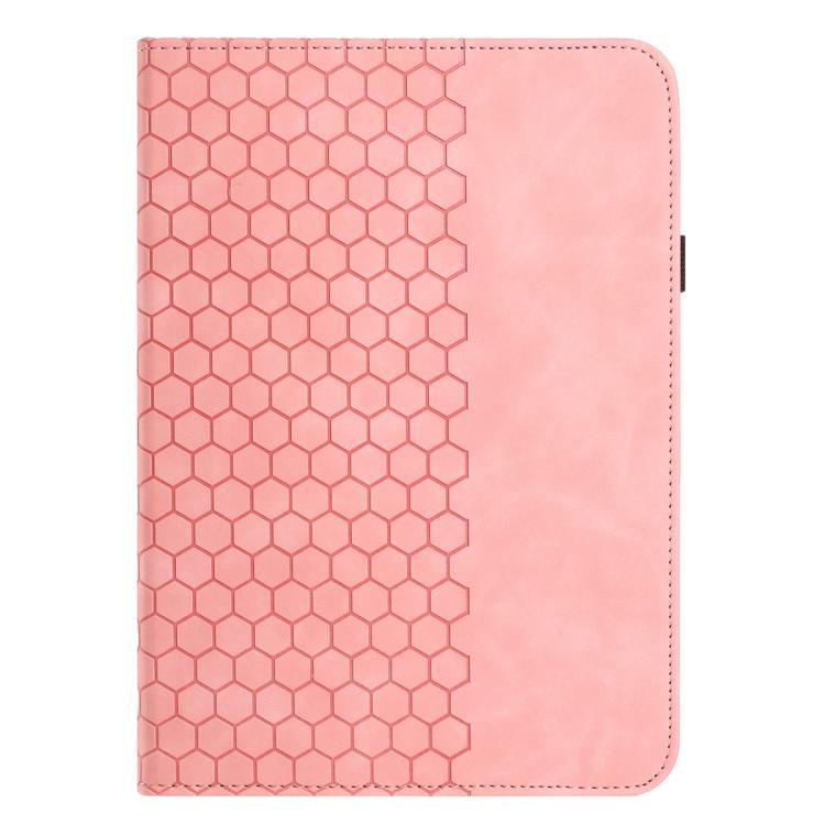 For Samsung Galaxy Tab S9 / Tab S9 FE Rotatable Honeycomb Embossed Smart Leather Tablet Case