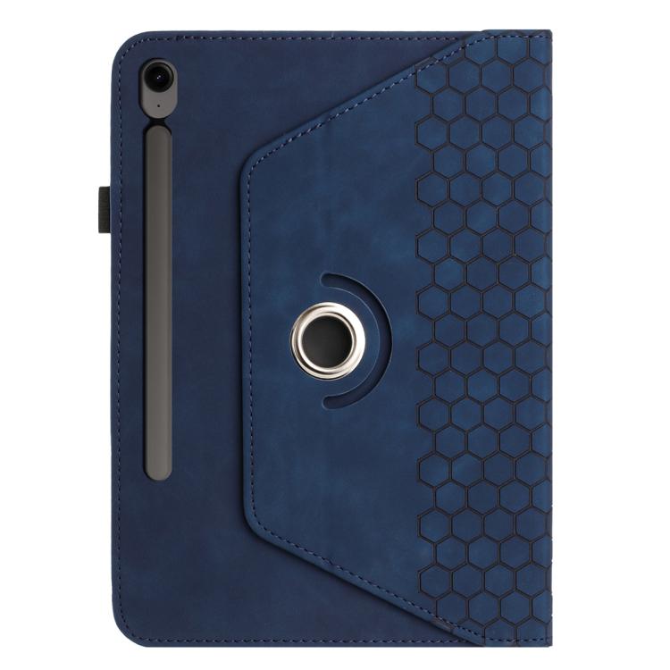 For Samsung Galaxy Tab S9 / Tab S9 FE Rotatable Honeycomb Embossed Smart Leather Tablet Case