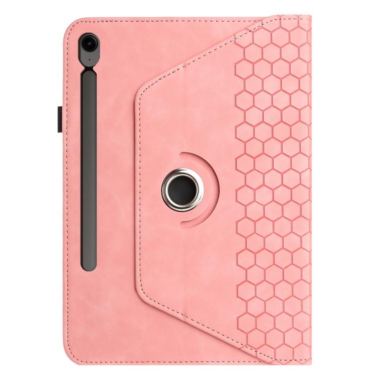 For Samsung Galaxy Tab S10 FE / Tab S10 FE+ Rotatable Honeycomb Embossed Smart Leather Tablet Case