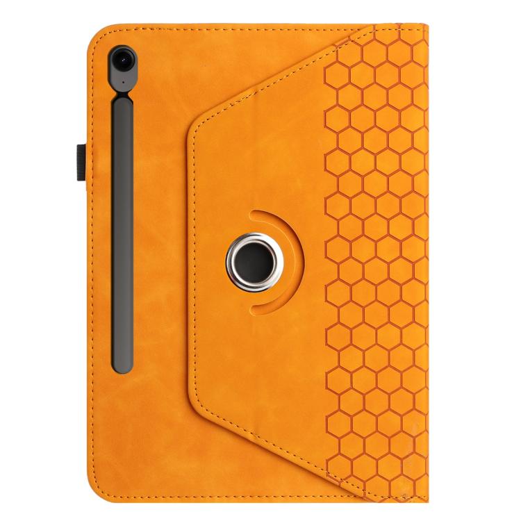 For Samsung Galaxy Tab S10 FE / Tab S10 FE+ Rotatable Honeycomb Embossed Smart Leather Tablet Case