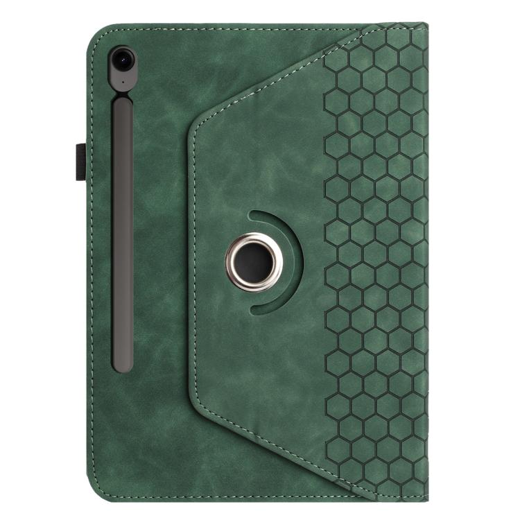 For Samsung Galaxy Tab S10 FE / Tab S10 FE+ Rotatable Honeycomb Embossed Smart Leather Tablet Case
