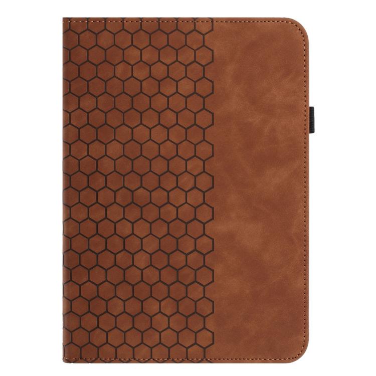 For Samsung Galaxy Tab S10 FE / Tab S10 FE+ Rotatable Honeycomb Embossed Smart Leather Tablet Case