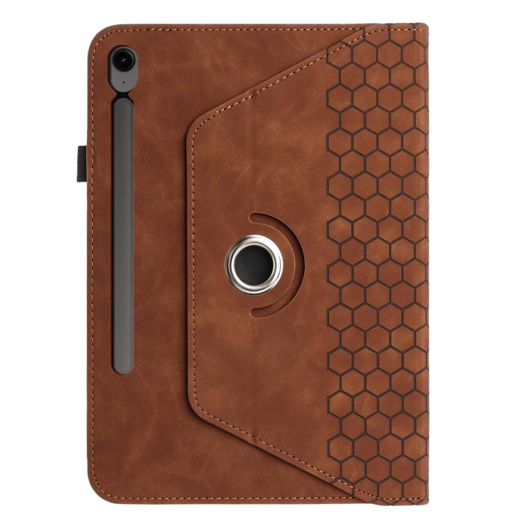 For Samsung Galaxy Tab S10 FE / Tab S10 FE+ Rotatable Honeycomb Embossed Smart Leather Tablet Case