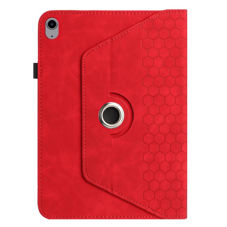 For iPad 2025 / 2022 Rotatable Honeycomb Embossed Smart Leather Tablet Case