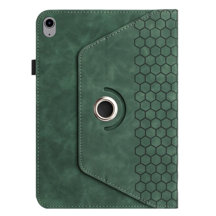 For iPad 2025 / 2022 Rotatable Honeycomb Embossed Smart Leather Tablet Case