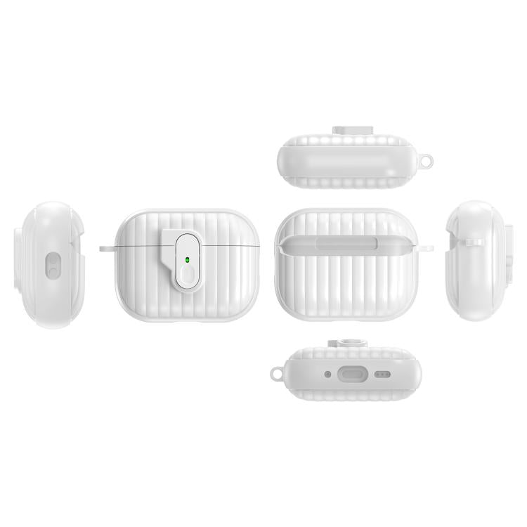 For AirPods Pro 3 Shell Look Earbuds Box Protective Case with Security Lock