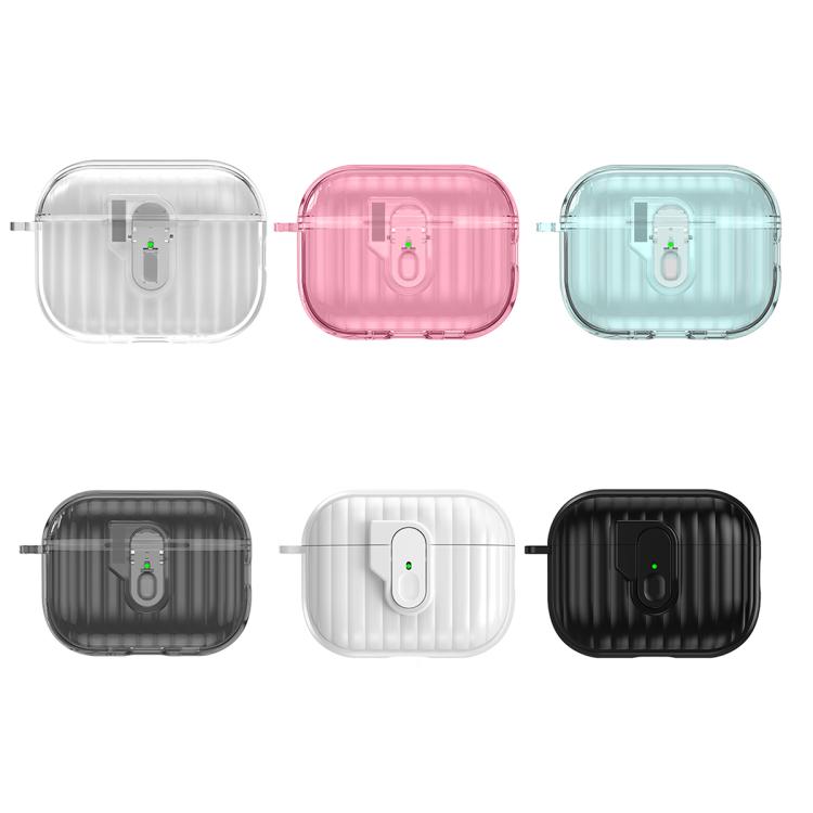 For AirPods Pro 3 Shell Look Earbuds Box Protective Case with Security Lock
