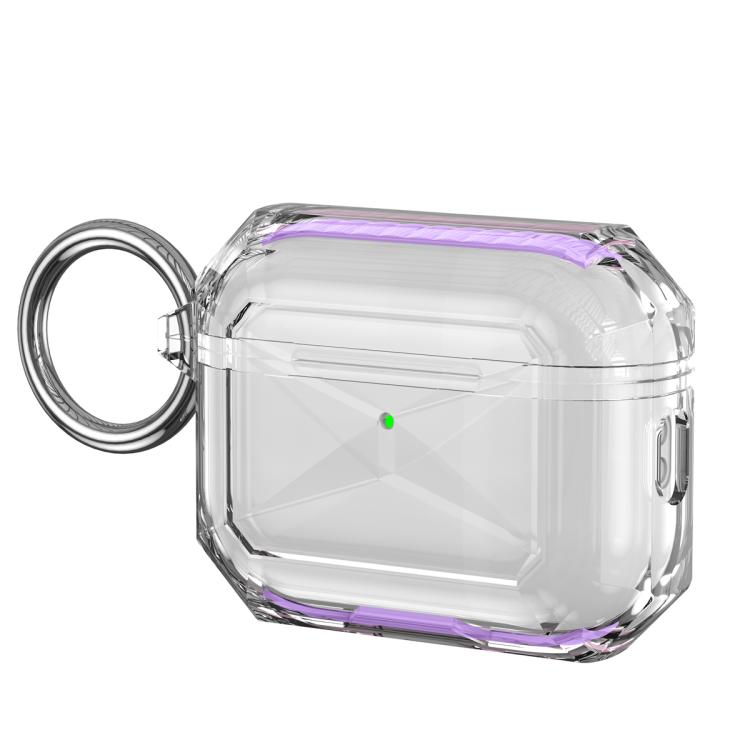 For AirPods Pro 3 Contrast Color Transparent TPU Earphone Protective Case