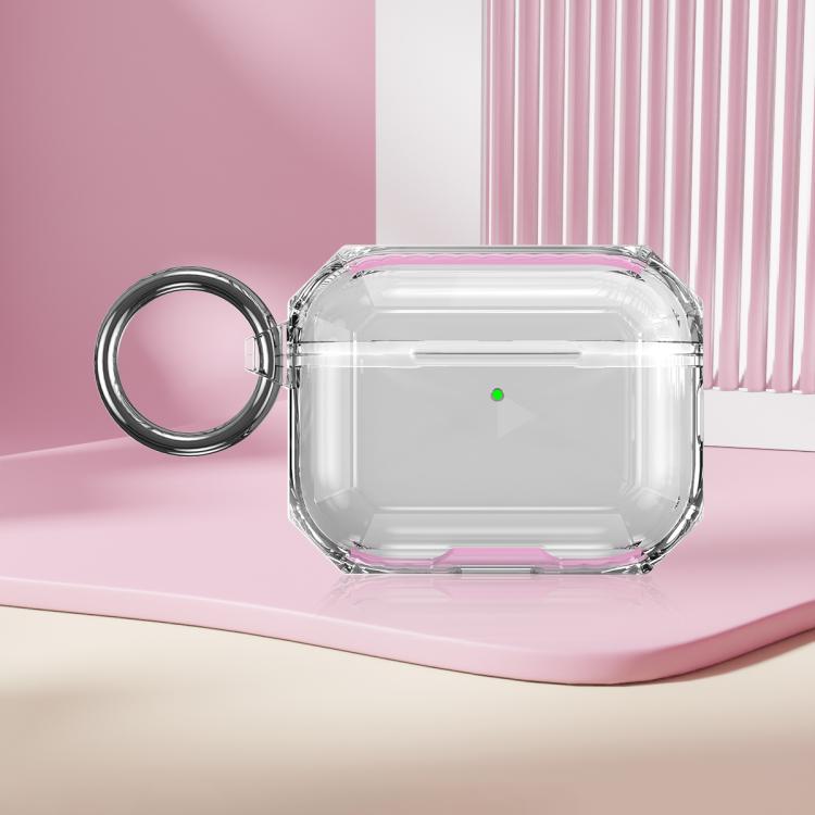 For AirPods Pro 3 Contrast Color Transparent TPU Earphone Protective Case