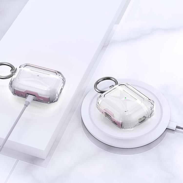 For AirPods Pro 3 Contrast Color Transparent TPU Earphone Protective Case