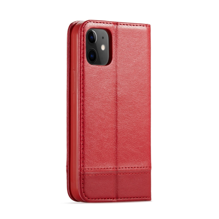For iPhone 12 mini Double-sided Absorption Splicing Horizontal Flip Leather Case with Holder & Card Slots & Lanyard