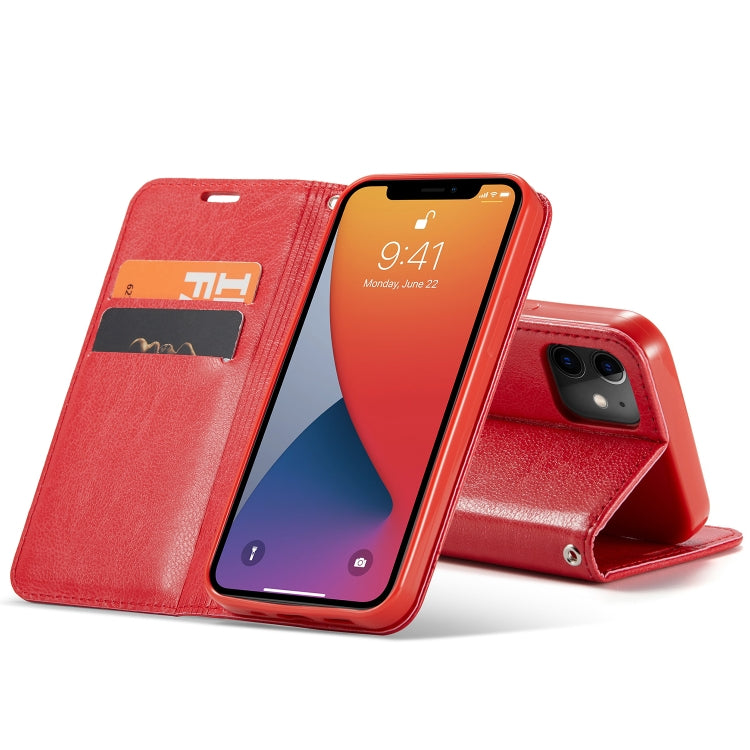 For iPhone 12 mini Double-sided Absorption Splicing Horizontal Flip Leather Case with Holder & Card Slots & Lanyard