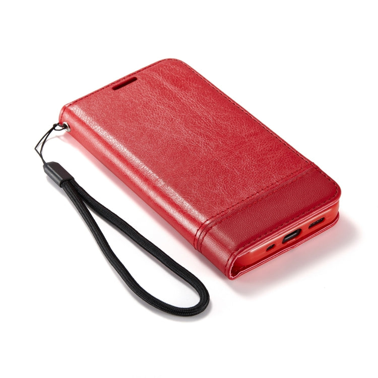 For iPhone 12 mini Double-sided Absorption Splicing Horizontal Flip Leather Case with Holder & Card Slots & Lanyard