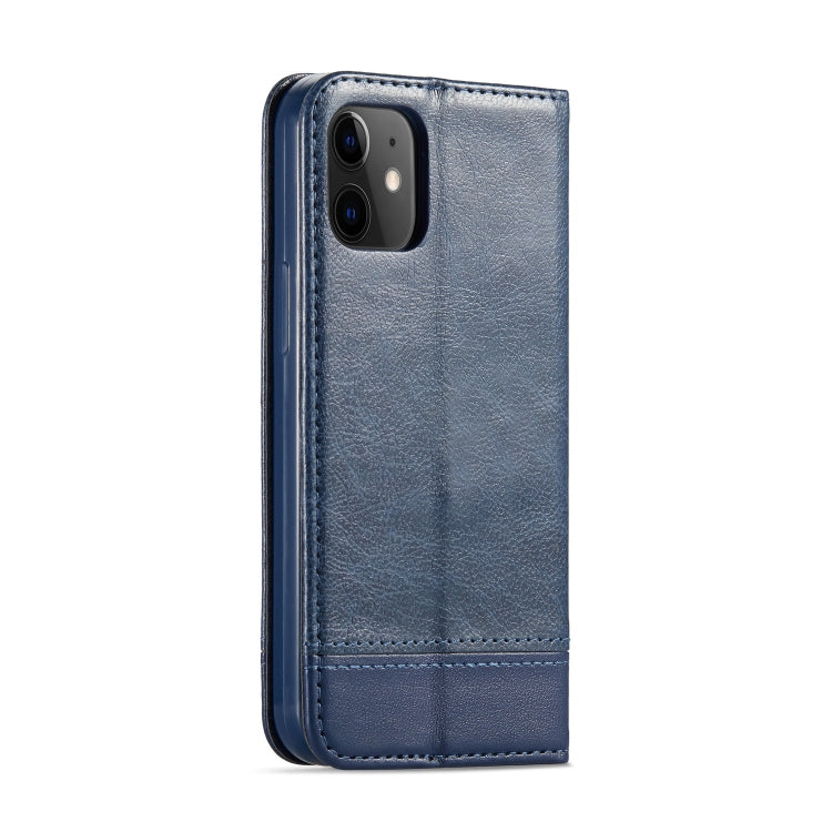 For iPhone 12 mini Double-sided Absorption Splicing Horizontal Flip Leather Case with Holder & Card Slots & Lanyard