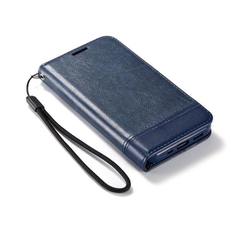 For iPhone 12 mini Double-sided Absorption Splicing Horizontal Flip Leather Case with Holder & Card Slots & Lanyard