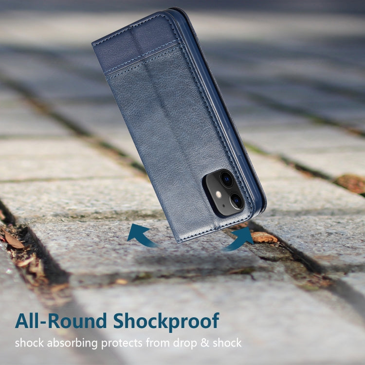 For iPhone 12 mini Double-sided Absorption Splicing Horizontal Flip Leather Case with Holder & Card Slots & Lanyard